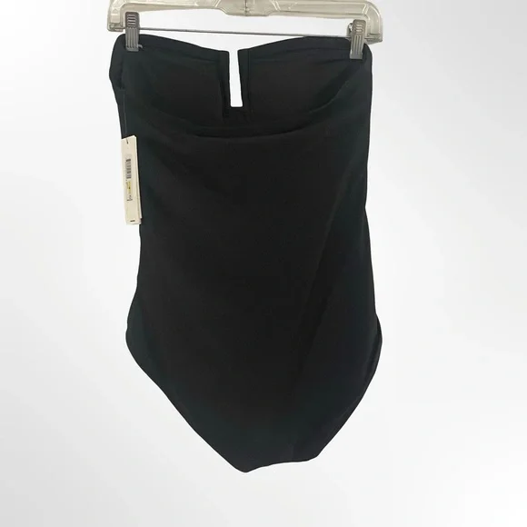 DKNY Black Strapless One-Piece Swimsuit in medium NWT - Picture 3 of 6